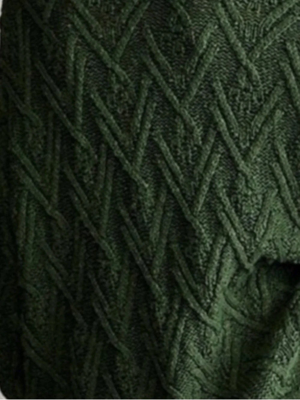 Free People Montana Cable Knit Cardigan Green Oversized XS